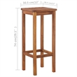 vidaXL Solid Acacia Wood Small Bar Set in Brown