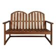 vidaXL 4 Piece Solid Acacia Wood Medium Sofa Set in Brown