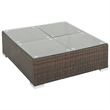 vidaXL 6 Piece Small Patio Sofa Set in White/Brown/Cream
