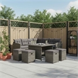 vidaXL 6 Piece Steel Garden Lounge Set in Gray