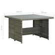 vidaXL 6 Piece Steel Garden Lounge Set in Gray