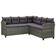 vidaXL 6 Piece Steel Garden Lounge Set in Gray