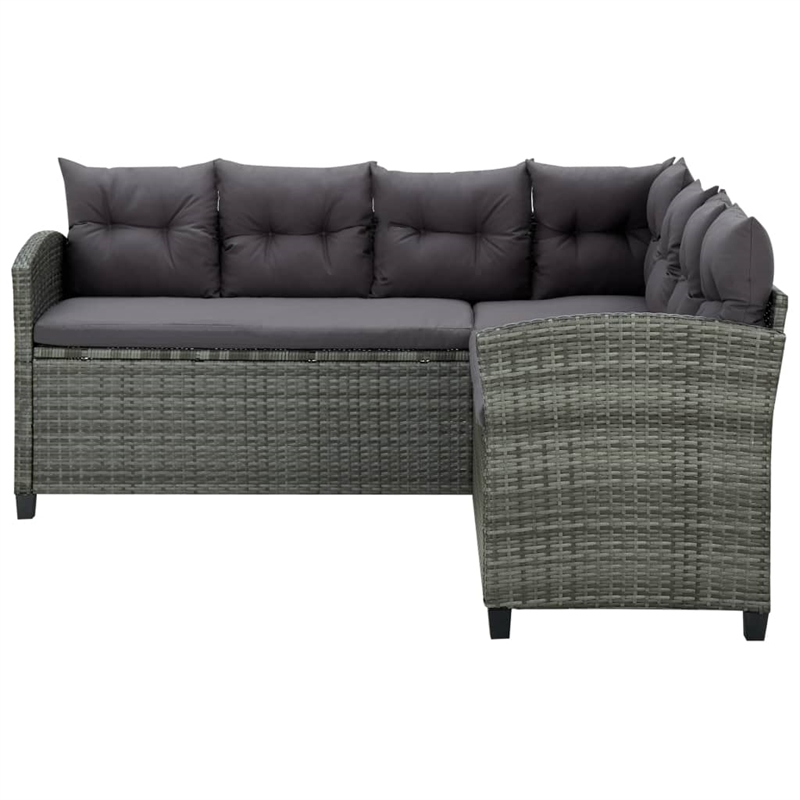 vidaXL 6 Piece Steel Garden Lounge Set in Gray