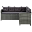 vidaXL 6 Piece Steel Garden Lounge Set in Gray