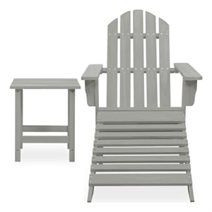 vidaXL Wood Large Furniture Set in Gray
