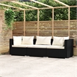 vidaXL Steel Garden Sofa in Black