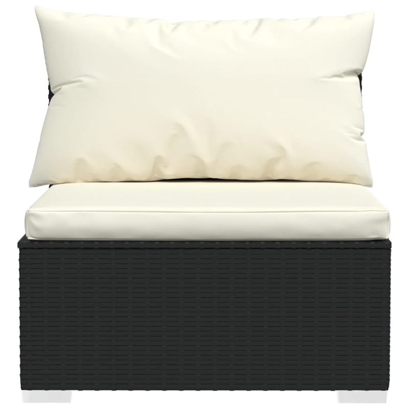 vidaXL Steel Garden Sofa in Black