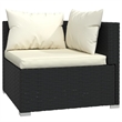 vidaXL 4 Piece Poly Rattan Garden Lounge Set in Black