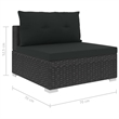 vidaXL 10 Piece Steel Garden Lounge Set in Black