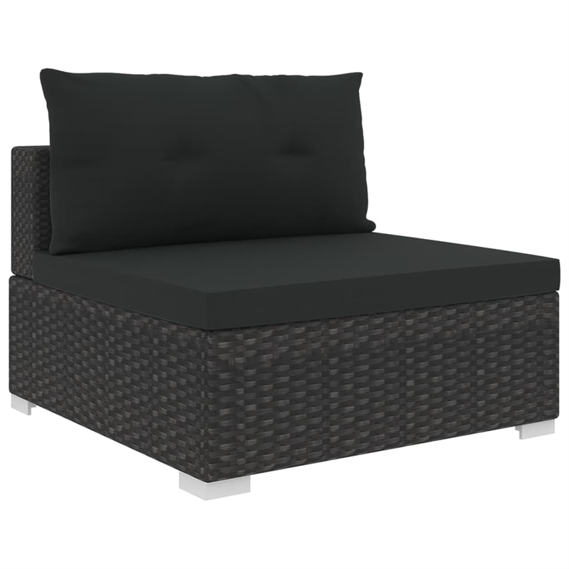 vidaXL 10 Piece Steel Garden Lounge Set in Black