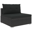vidaXL 10 Piece Steel Garden Lounge Set in Black