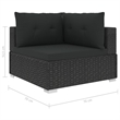 vidaXL 10 Piece Steel Garden Lounge Set in Black