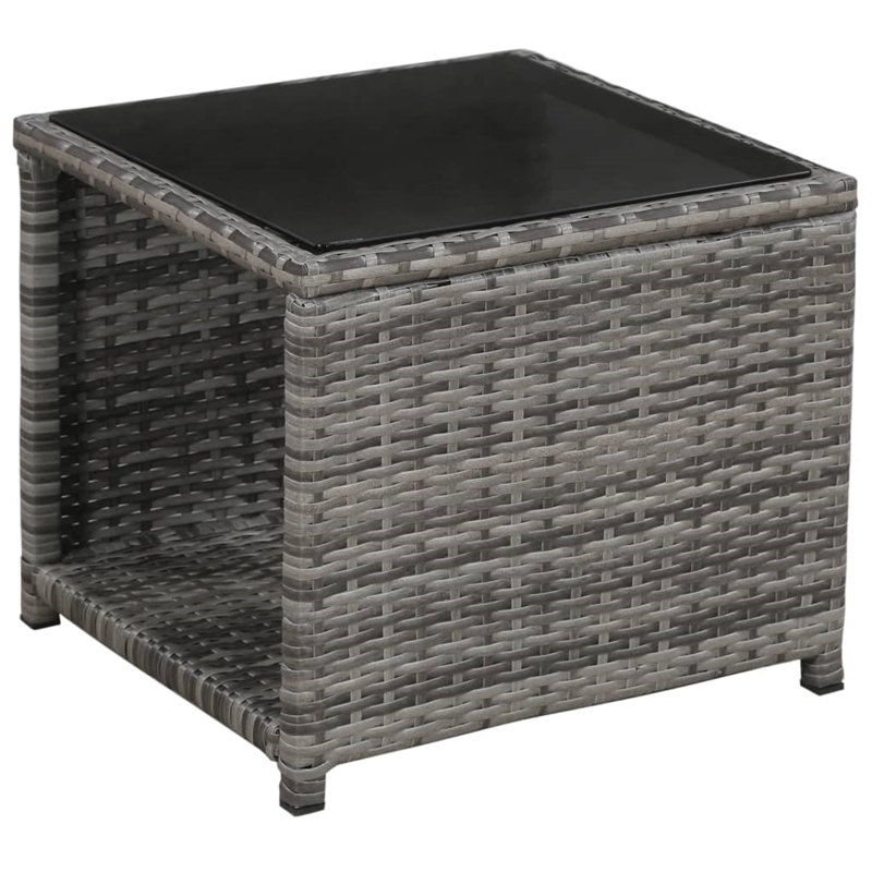 vidaXL 3 Piece Steel Bistro Set in Gray
