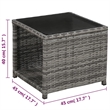 vidaXL 3 Piece Steel Bistro Set in Gray