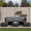 vidaXL Steel Sofa Set in Gray