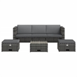 vidaXL Steel Sofa Set in Gray
