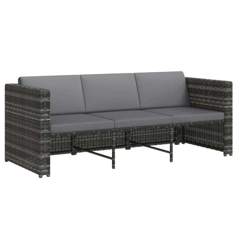 vidaXL Steel Sofa Set in Gray