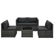 vidaXL 5 Piece Poly Rattan Garden Lounge Set in Black/Gray/Anthracite