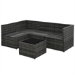 vidaXL 5 Piece Poly Rattan Garden Lounge Set in Black/Gray/Anthracite