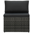 vidaXL 5 Piece Poly Rattan Garden Lounge Set in Black/Gray/Anthracite