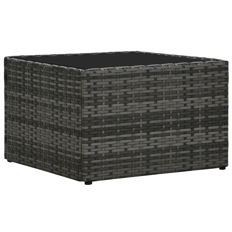 vidaXL 5 Piece Poly Rattan Garden Lounge Set in Black/Gray/Anthracite