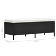 vidaXL 3 Piece Poly Rattan Garden Furniture Set in Black/White/Cream
