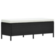 vidaXL 3 Piece Poly Rattan Garden Furniture Set in Black/White/Cream