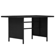vidaXL 3 Piece Poly Rattan Garden Furniture Set in Black/White/Cream