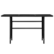 vidaXL 3 Piece Poly Rattan Garden Furniture Set in Black/White/Cream