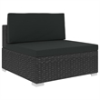 vidaXL 8 Piece Steel Lounge Set in Black