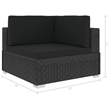 vidaXL 8 Piece Steel Lounge Set in Black