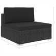 vidaXL 8 Piece Steel Lounge Set in Black
