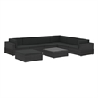 vidaXL 8 Piece Steel Lounge Set in Black