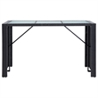 vidaXL 7 Piece Poly Rattan Bar Set in Black/White/Cream