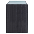 vidaXL 7 Piece Poly Rattan Bar Set in Black/White/Cream