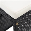 vidaXL 7 Piece Poly Rattan Bar Set in Black/White/Cream