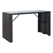 vidaXL 7 Piece Poly Rattan Bar Set in Black/White/Cream