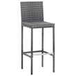 vidaXL 7 Piece Solid Acacia Wood Bar Set in Gray/Anthracite