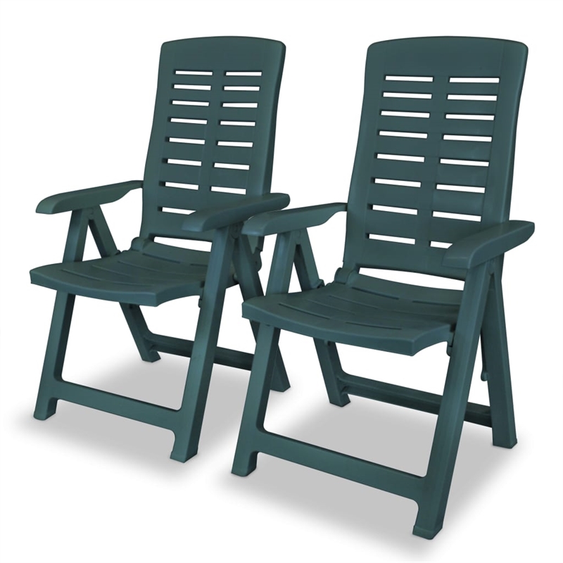 vidaXL 3 Piece Plastic Medium Bistro Set in Green