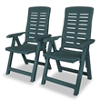vidaXL 3 Piece Plastic Medium Bistro Set in Green