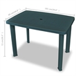 vidaXL 3 Piece Plastic Medium Bistro Set in Green