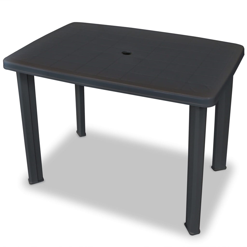 vidaXL 3 Piece Plastic Medium Bistro Set in Anthracite