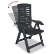 vidaXL 3 Piece Plastic Medium Bistro Set in Anthracite