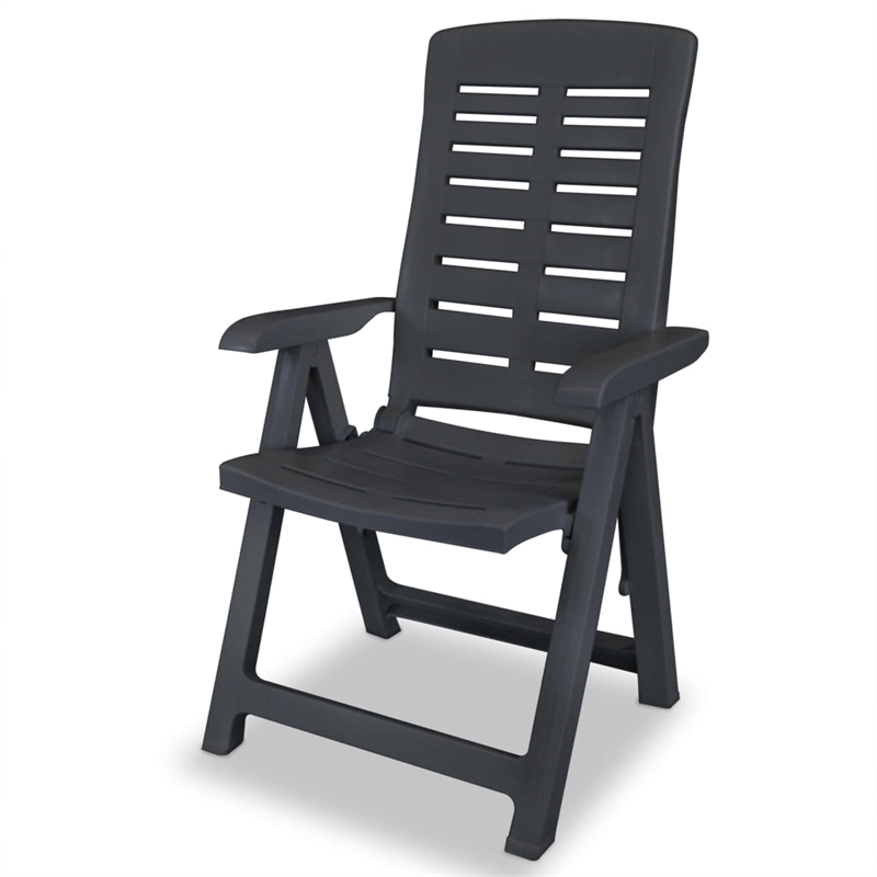 vidaXL 3 Piece Plastic Medium Bistro Set in Anthracite