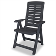 vidaXL 3 Piece Plastic Medium Bistro Set in Anthracite