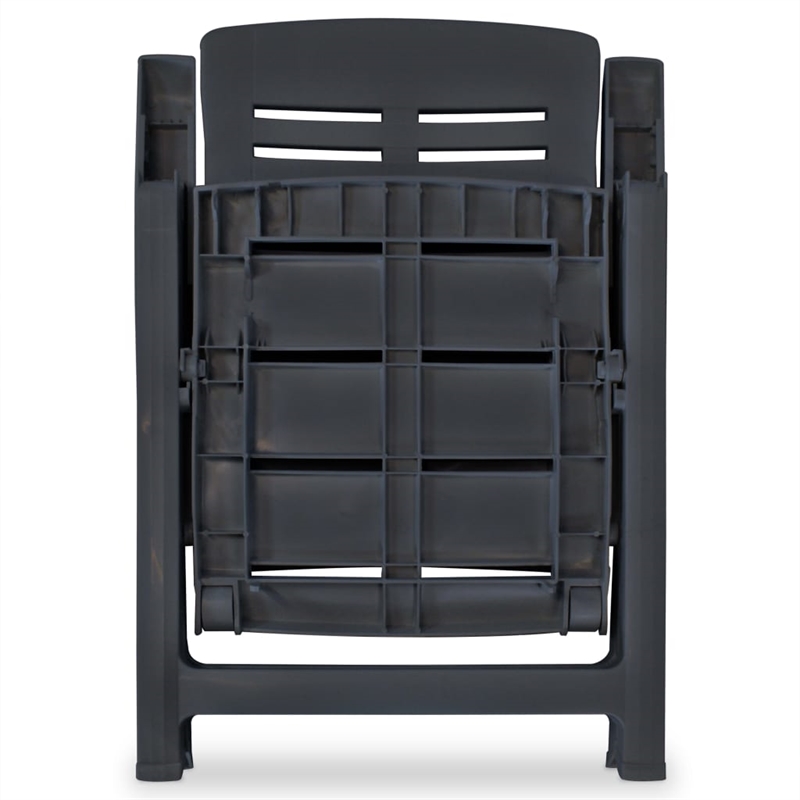 vidaXL 3 Piece Plastic Medium Bistro Set in Anthracite