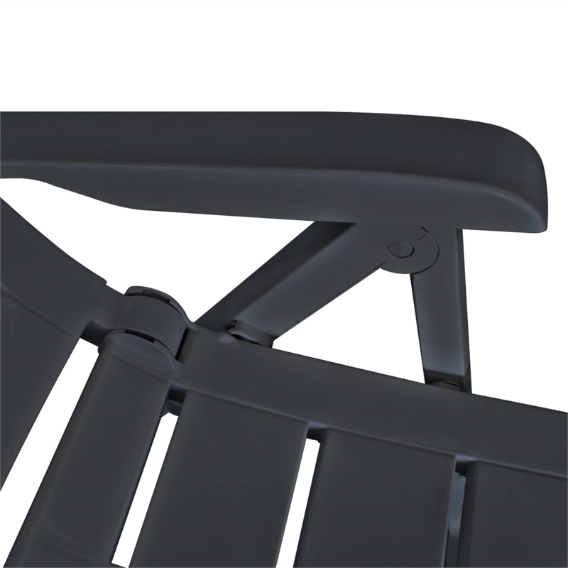 vidaXL 3 Piece Plastic Medium Bistro Set in Anthracite