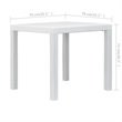 vidaXL 3 Piece Plastic Standard Bistro Set in White