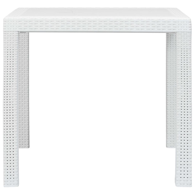 vidaXL 3 Piece Plastic Standard Bistro Set in White