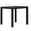 vidaXL 3 Piece Plastic Standard Bistro Set in Anthracite
